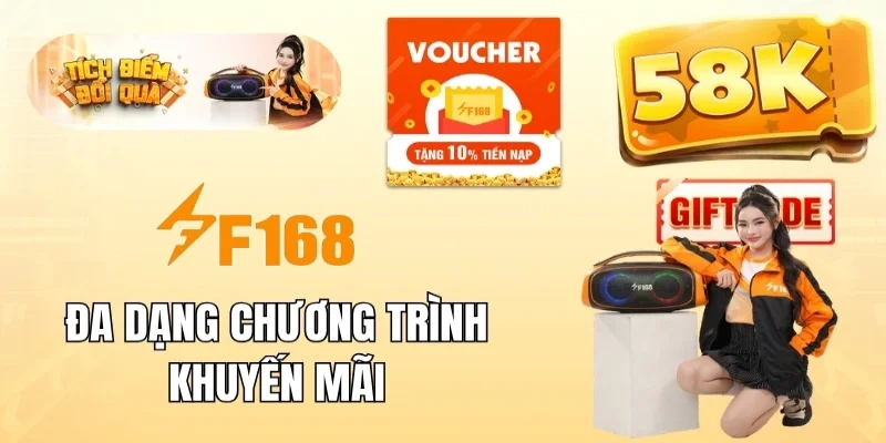 Hệ thống khuyến mãi F168 đa dạng cho hội viên Hệ thống khuyến mãi F168 đa dạng cho hội viên